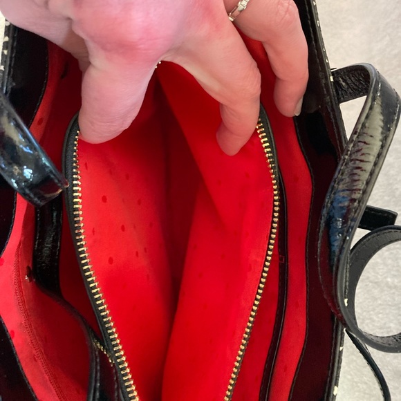 Kate Spade Purse and Matching Wallet Black/White Plaid - Picture 8 of 12